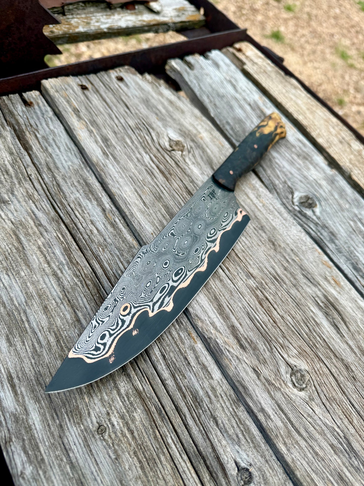 Copper Damascus Chef