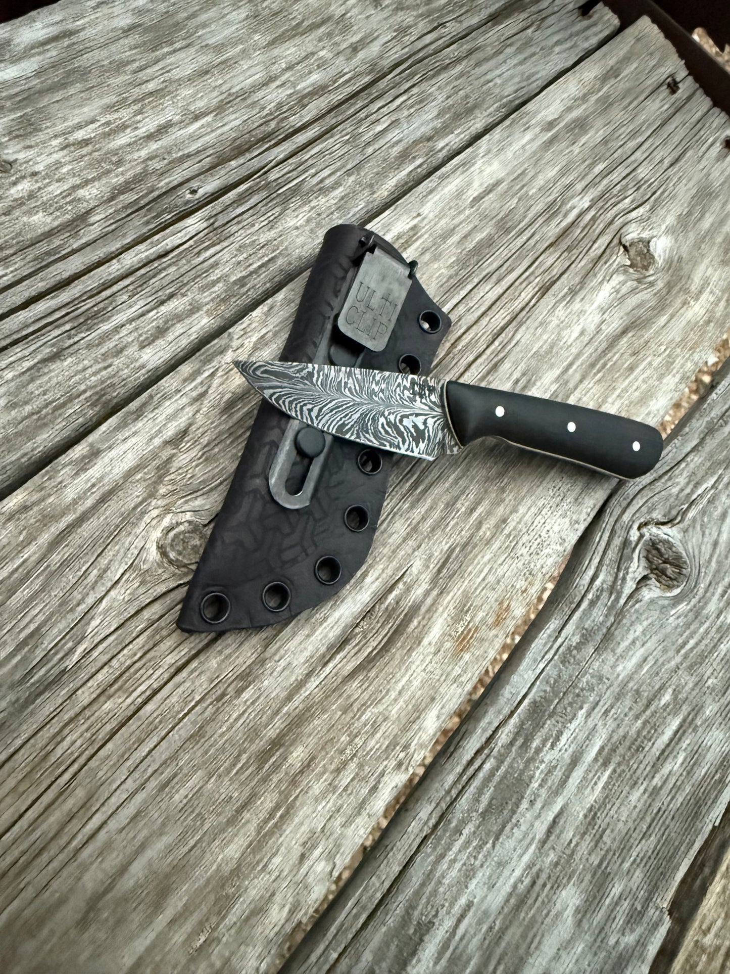 Feather Damascus EDC