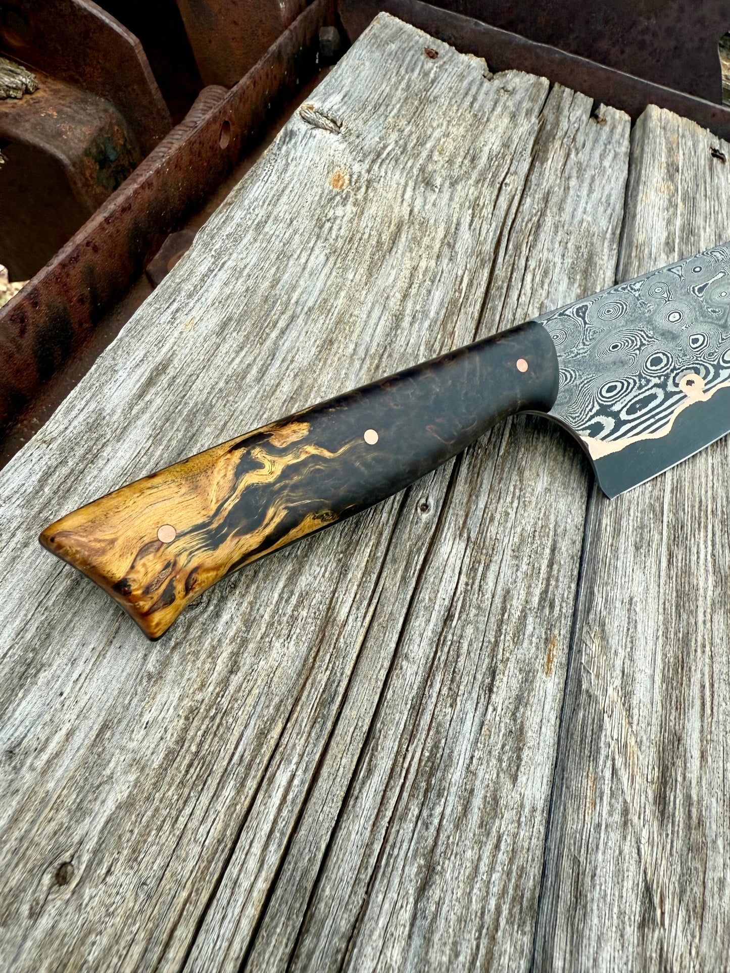 Copper Damascus Chef