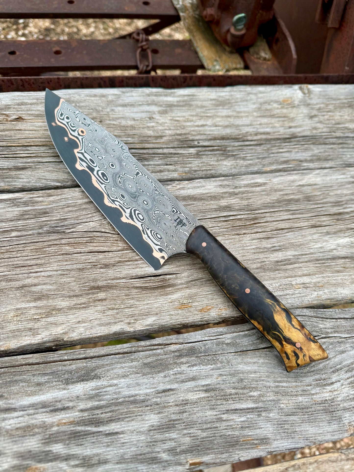 Copper Damascus Chef