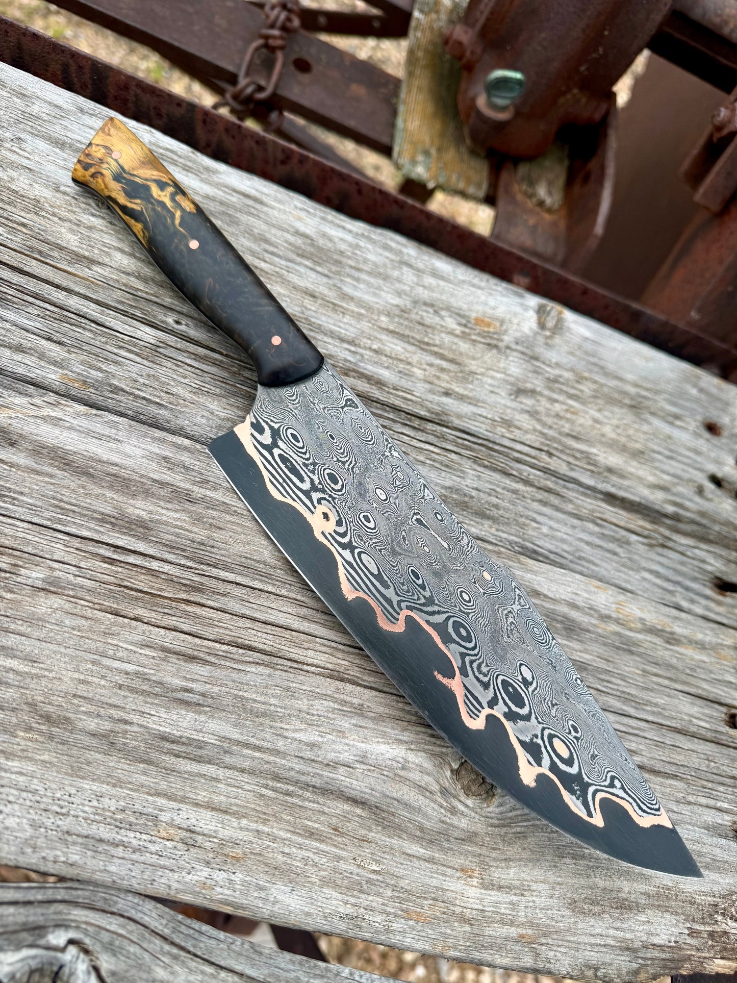 Copper Damascus Chef